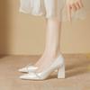 High heels women's spring new single shoes women's nude cheongsam bridesmaid shoes women's daily wedding shoes women's bride shoes