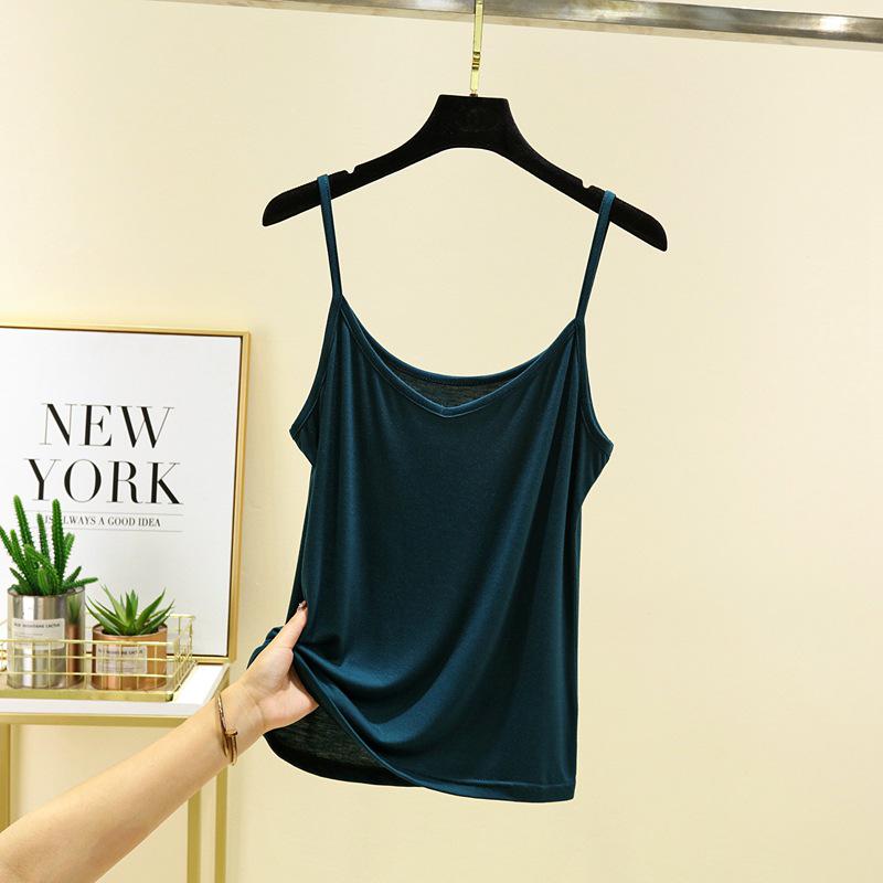 Canottiera da Donna in Modal con Spalline Sottili - Estiva Sottile da Indossare Sotto/Senza Maniche, Taglie Forti Vestibilità Larga per un Effetto Snellente