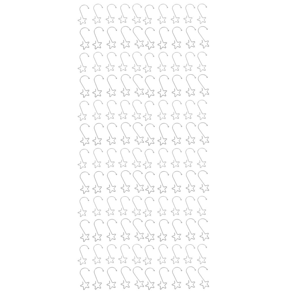 120pcs Star Shaped Christmas Tree Hooks Decoration Hangers Stainless Steel for Easter Halloween Party