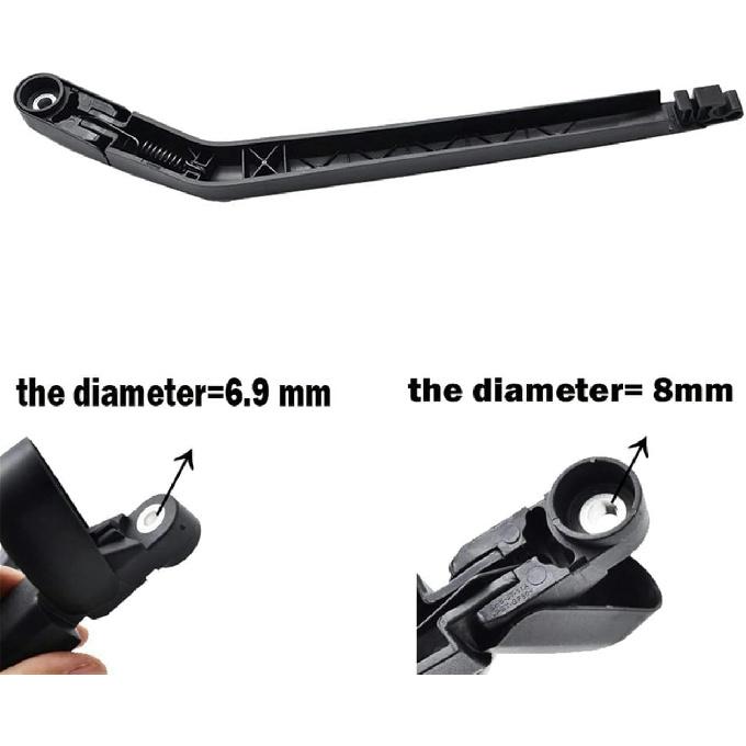 Rear Wiper Blade & Arm Set Kit for Toyota for Land Cruiser J100 1999-2004 2005 2006 2007 Windshield Rear Wiper Blade Wiper Arm Set Auto Replacement