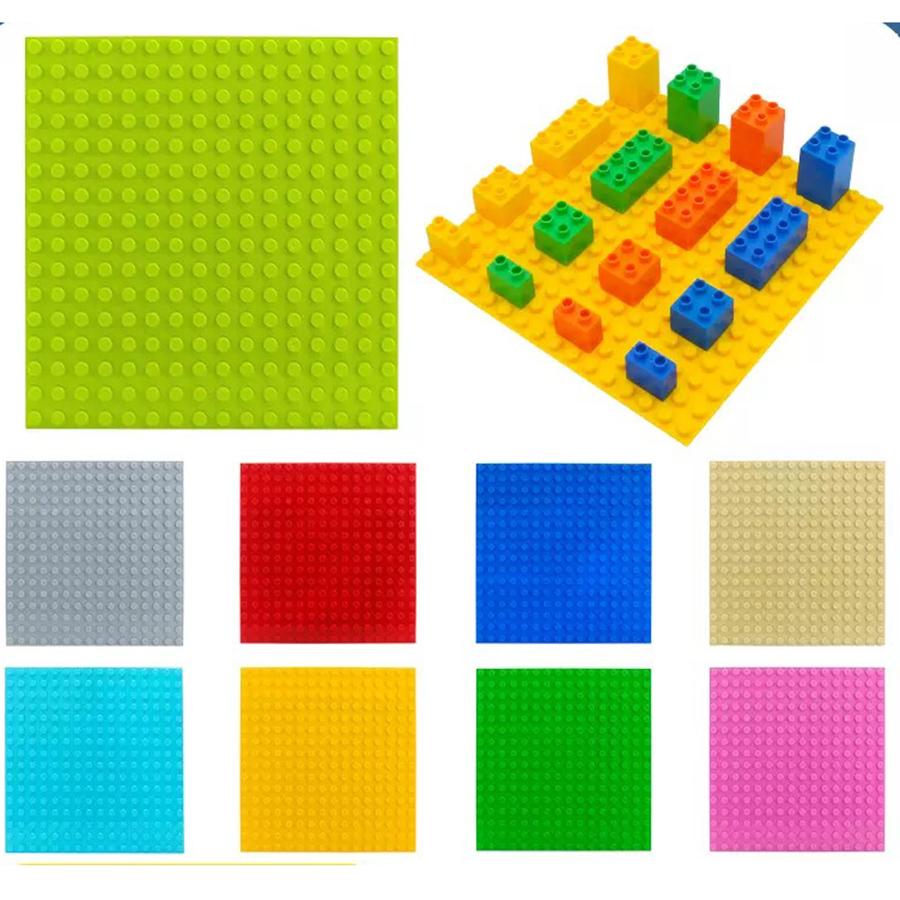 16x16 Dots Big Size Building Blocks Large Particle Baseplate DIY Bricks Base Plate Construction Toys for Children Bricks Gifts
