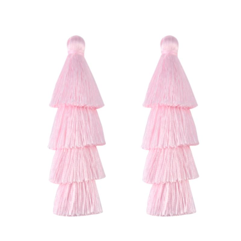 4pcs/lot Gradient Tassel Pendants Four Layers Polyester Tassel Pendants For Jewelry Making DIY Earrings Charms Accessories