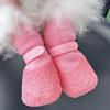 4pcs/set Adjustable Non-Slip Dog Shoes Wear-Resistant Waterproof Dog Boots  Indoor Outdoor