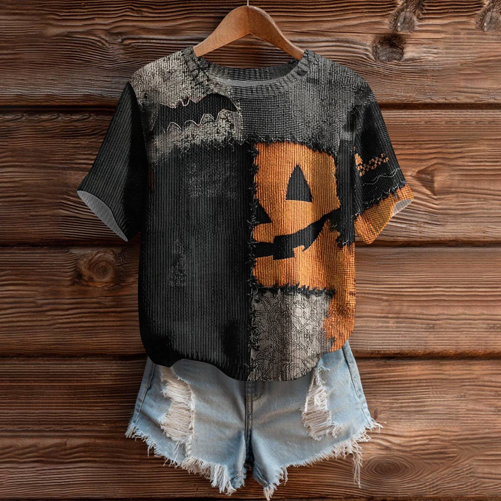 

Женский милый свитер вязаный модный повседневный с круглым вырезом и короткими рукавами уютный топ с принтом L