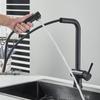 Stainless Steel Pull-Out Kitchen Sink Faucet Mixer Tap With Sprayer Single Handle