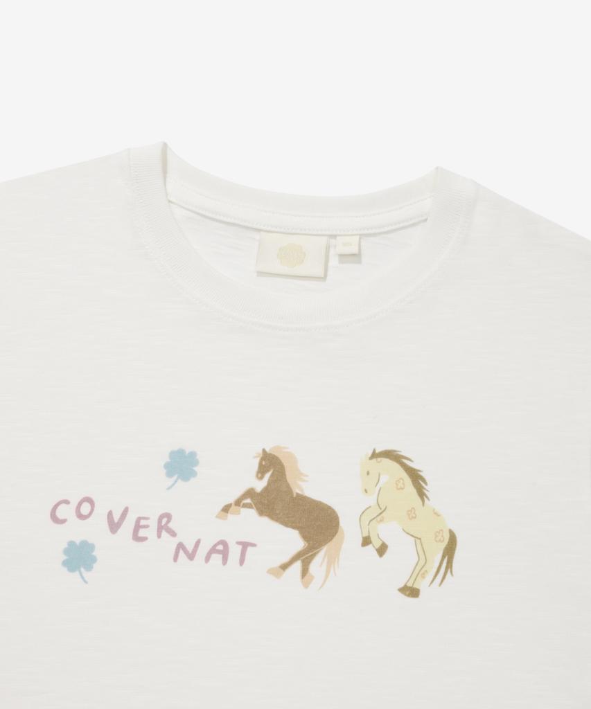 COVERNAT WOMAN Twin Pony T-Shirt White