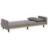 Sofa Bed with Cushions Taupe Fabric