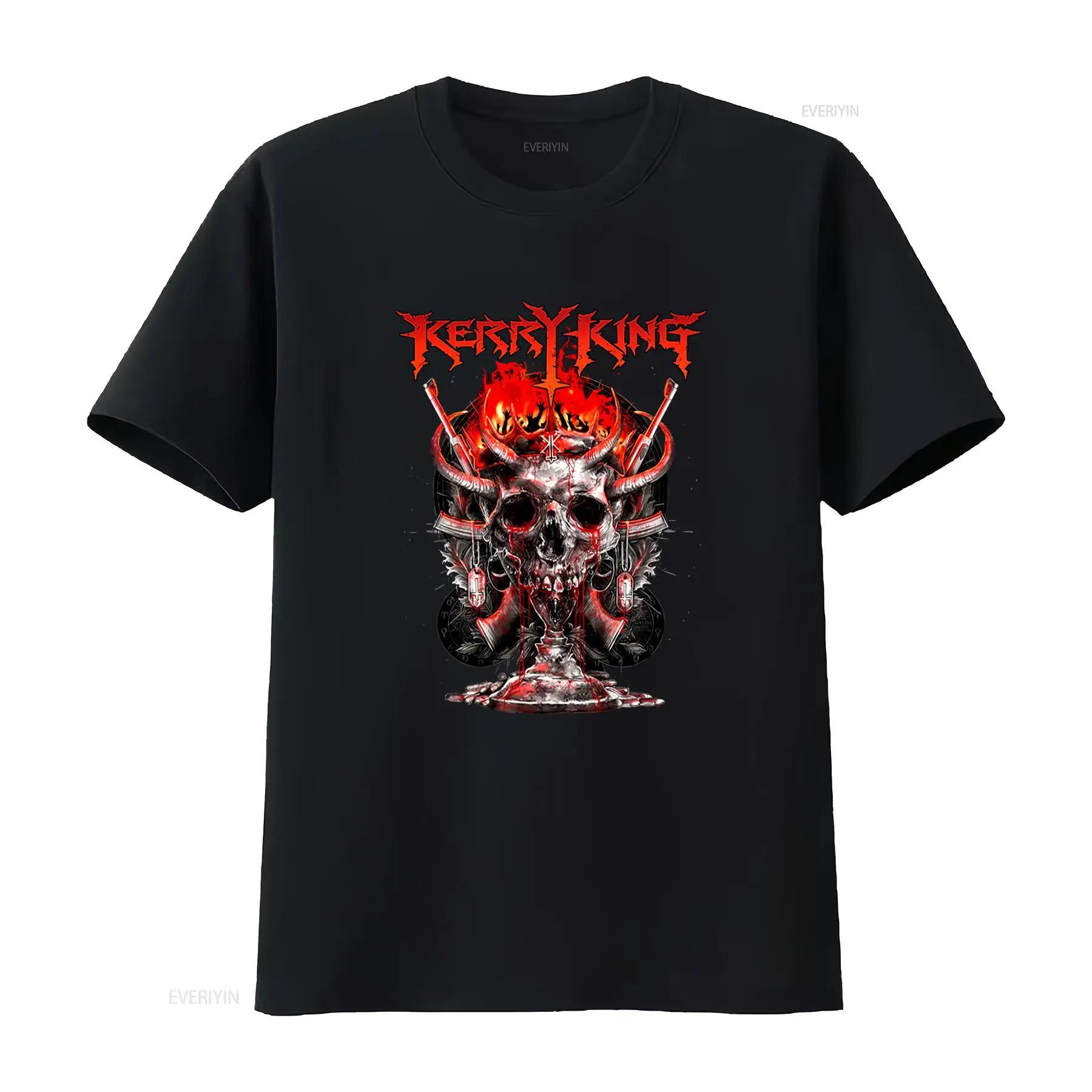

Kerry King North American Tour 2025 Skull Blast ITIN Two Sides Print T Shirt vintage Washed Stretched Stylish fashion Versati... S разноцветный