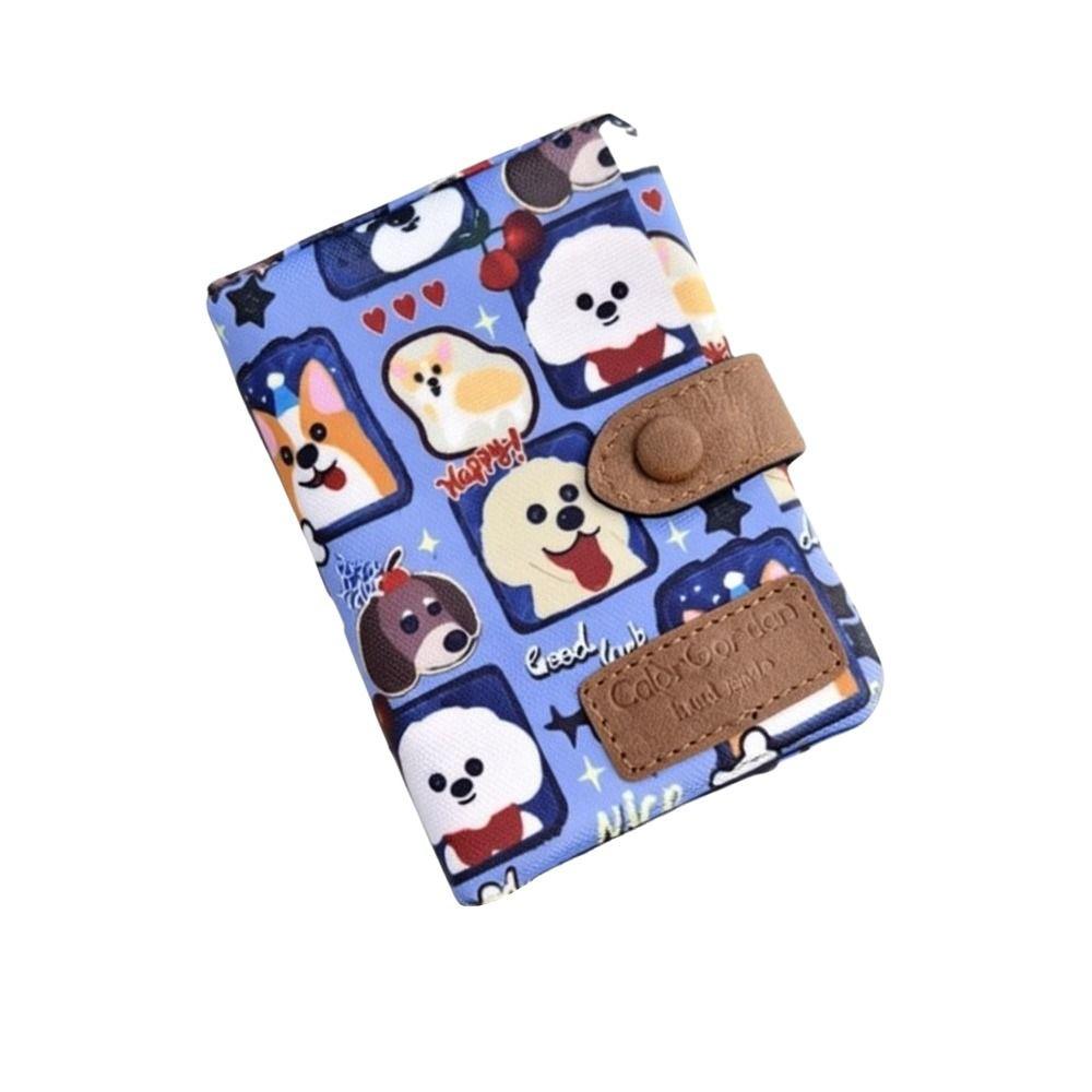 Cute Zipper Hasp Short Wallet PU Leather-Capacity Coin Purse Little Bear Puppy Card Holder Women Girls