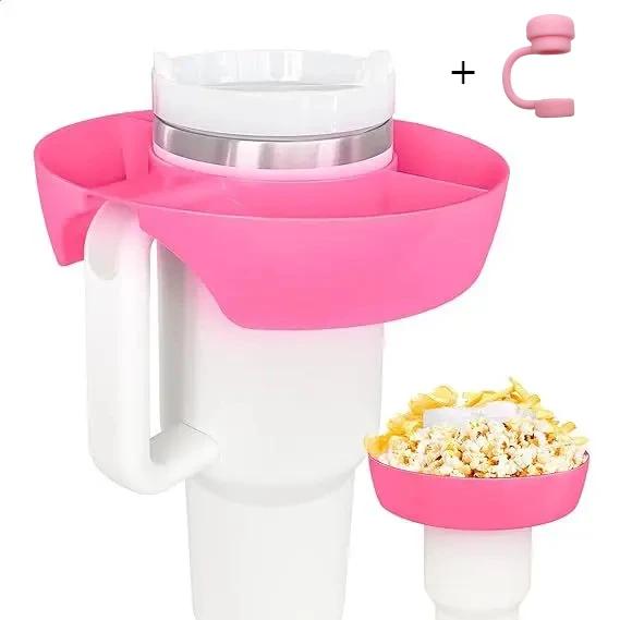 

1 шт. миска для закусок для стакана Stanley 40 унций с ручкой, пластиковый поднос для закусок с 4 отделениями, совместимый с 40 унциями с ручкой