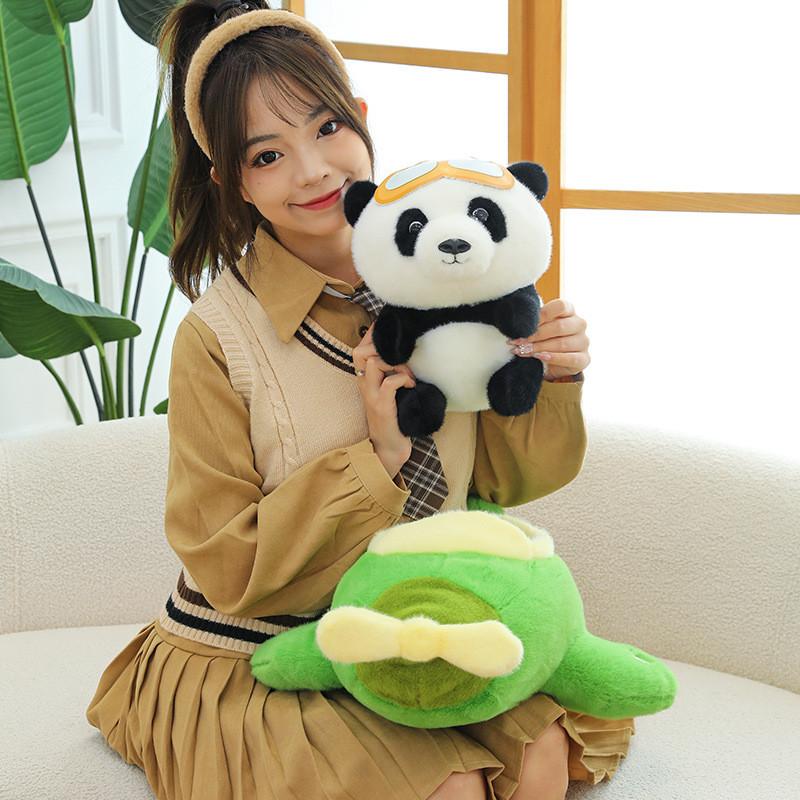 Plush Panda Airplane Toys Children Birthday Gifts Decorations Zoo Souvenirs