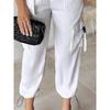 Completo Gilet a Righe per Donna Estate Casual Scollo a V Top con Bottoni Tasca Pantaloni Larghi Completi Due Pezzi per Donna Elegante
