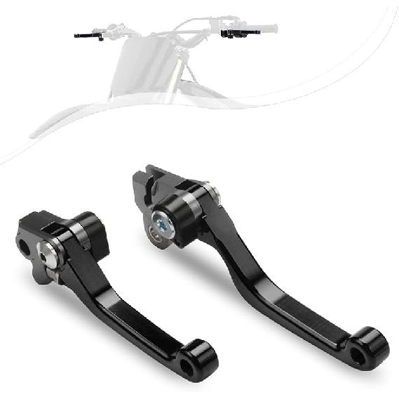 Dirt Bike Foldable Clutch Brake Levers,CNC Clutch Lever Breakaway Levers for CRF150R 07-25/CR80R CR85R 98-07/XR650R 00-06/CR125R CR250R 92-03 Red
