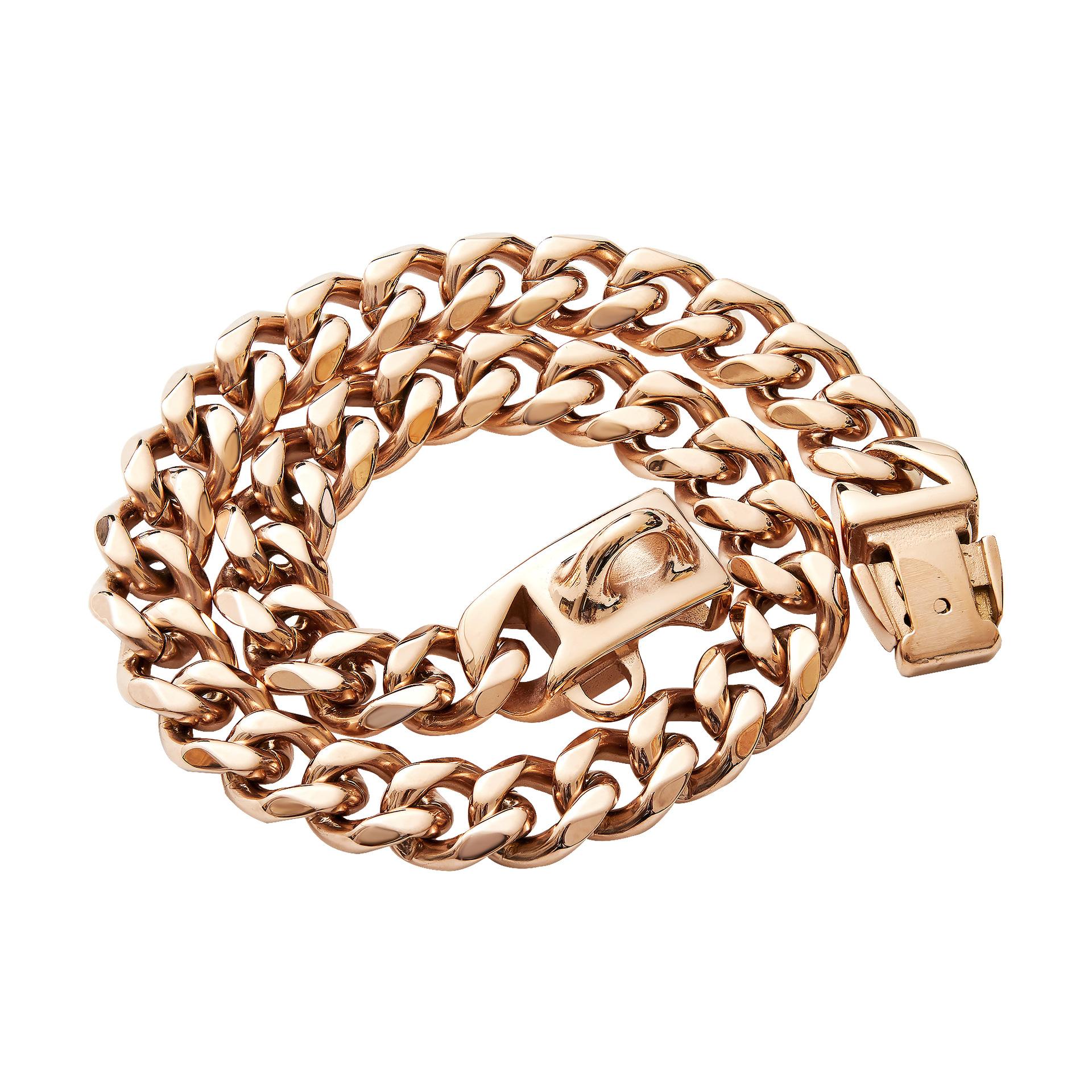 Catena per cani in acciaio inossidabile 13 mm, collare per cani di piccola e media taglia, fibbia oro oro rosa nero catena cubana