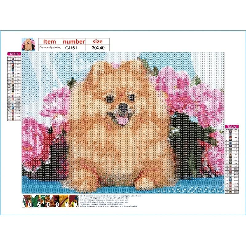 5D Diy Diamond Painting Nice Little Dog Cross Stitch Set Full Diamond Embroidery Mosaic Art Picture of Rhinestones Decor Gift