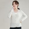 JIUMU Women's Loose V-Neck Wool Knit Cardigan