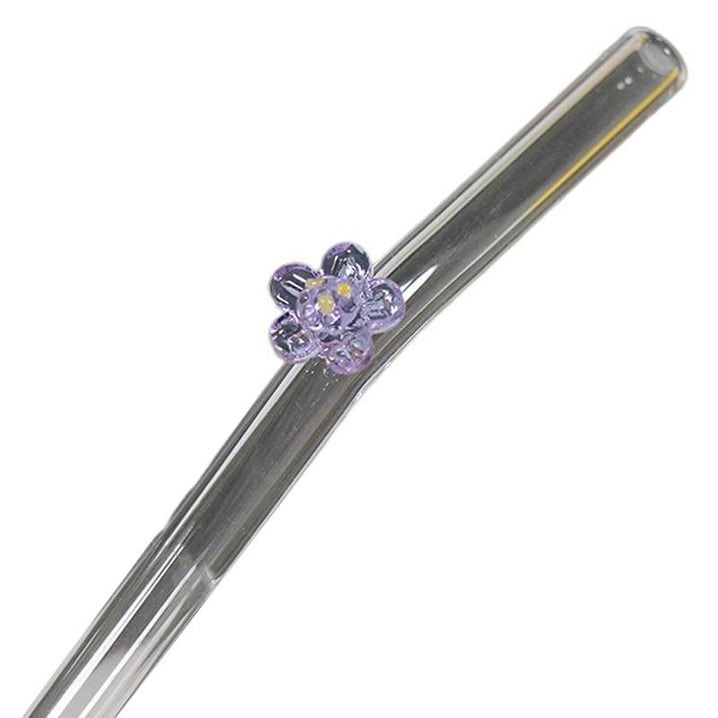 Květinová skleněná brčka Opakovaně použitelná brčka na pití Roztomilé brčko na festivalovou párty Svatbu Koktejlový bar Pláže