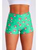 Strawberry Donut High-Waist Yoga Shorts - Women's Printed Fitness & Sportswear.