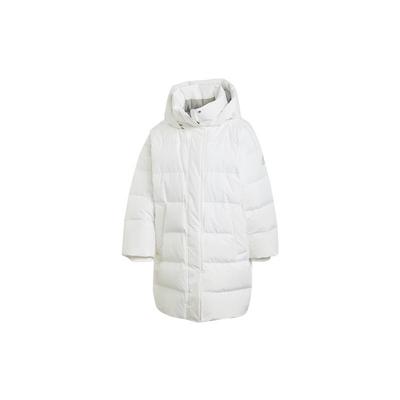Oversize Down Jacket With Detachable Hood Women Outerwear White GE9987