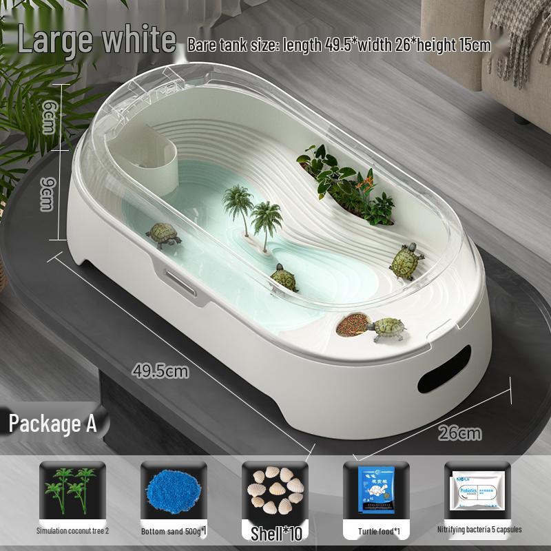 Acryl Schildkrötenhabitat mit Sonnendeck - Kreatives umweltfreundliches Becken für Schildkröten & Fische