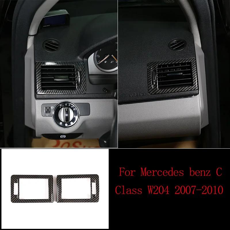 Carbon Fiber Car Interior Decoration Trim Stickers For Mercedes Benz C Class W204 C180 C200 2007-2013 Accessories