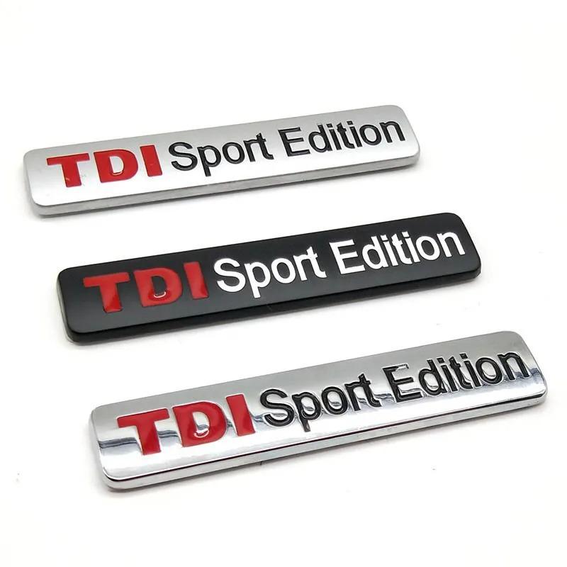 3D Metal TDI Sport Edition Logo Car Rear Trunk Badge Emblem Sticker For VW GTI Polo Golf 5 6 7 Passat Tiguan JETTA Accessories zf2