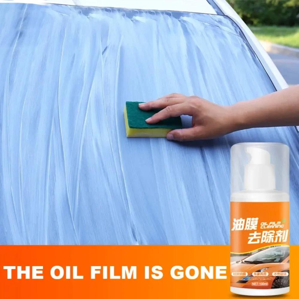 100ml Car Glass Oil Film Remover - Anti-Fog Coating Cleaner for Auto Windshield & Home Glass