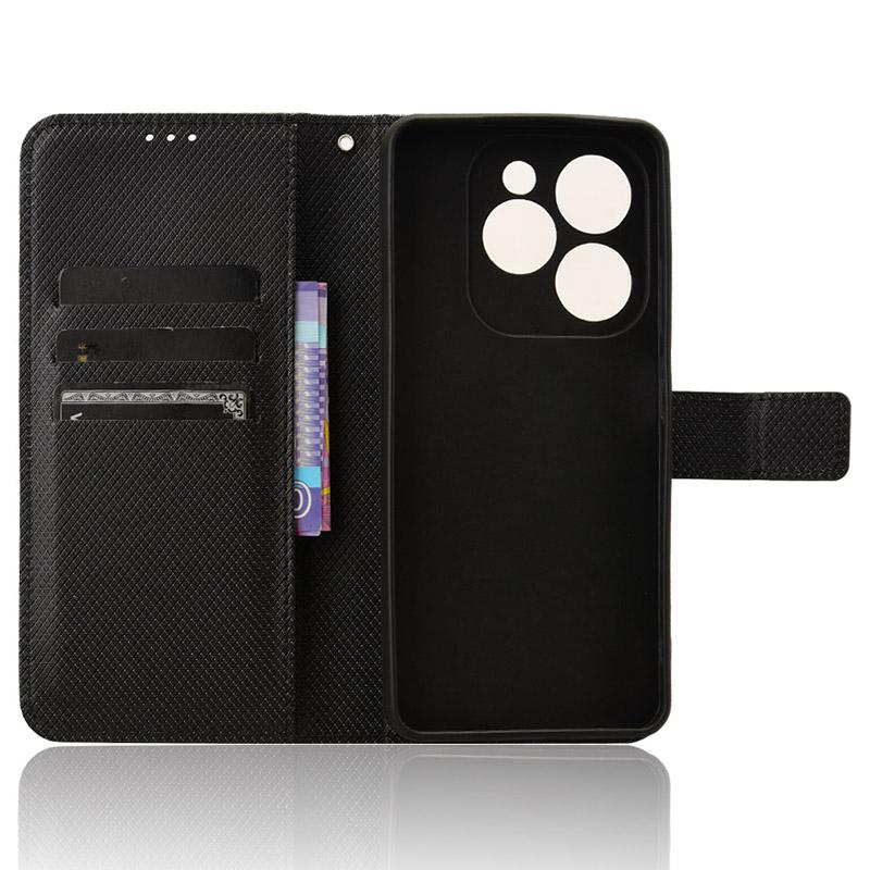 For Infinix Hot 40i X6528B Phone Case Diamond Texture Wallet Leather Cover