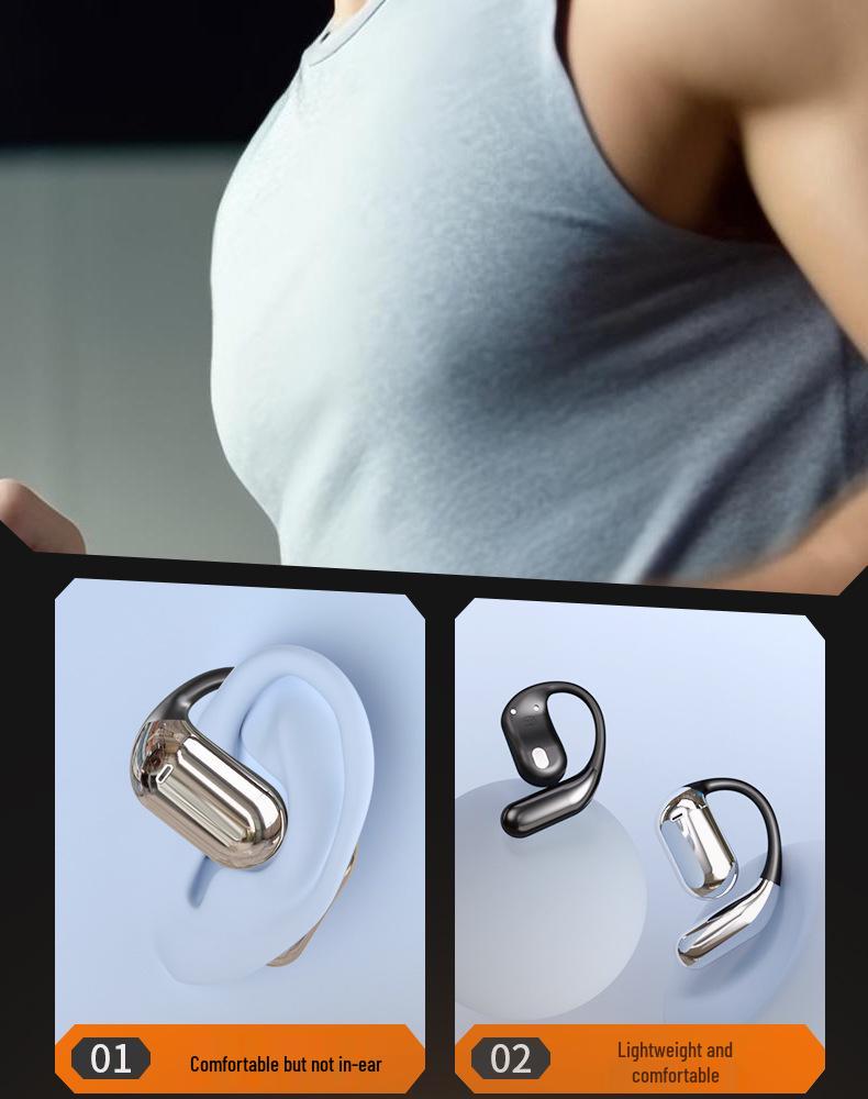 Grenzüberschreitende Bluetooth-Kopfhörer mit Ohrbügel — Kabellos, Knochenleitung, Lange Akkulaufzeit, KI-Übersetzung