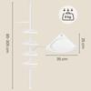 SONGMICS 4-Tier Shower Caddy, Corner Bathroom Shower Shelf, with Towel Bar, Adjustable Height, Rust-Resistant Steel, White
