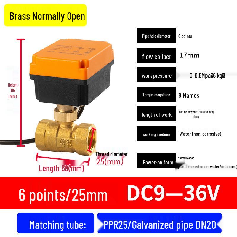Mini Electric Ball Valve: Two-Way Threaded, Underwater & Waterproof, 220V/24V/12V