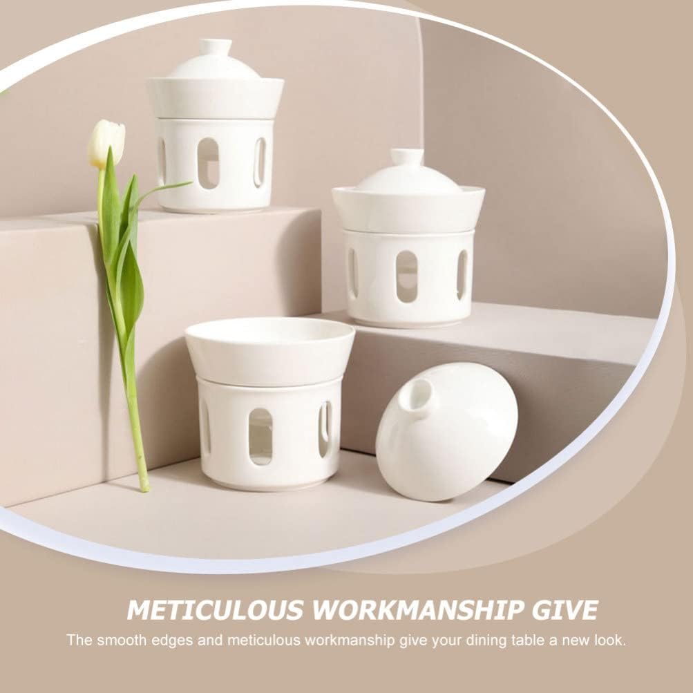 

Маленький керамический горшочек для тушения, миска для парового омлета с крышкой, чашка для пара, миска для парового супа, чашки для заварного крема, миска для закусок для дома, кухни, яичный заварной крем, тоник, птички 13.3X13.3X15.3CM белый