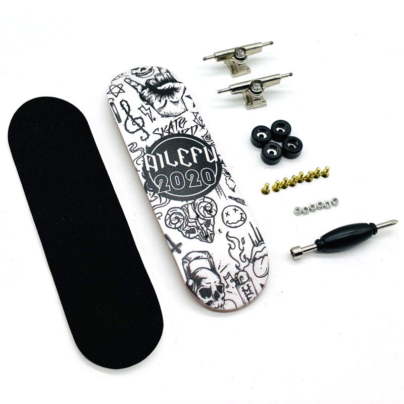 Maple Double Kick Finger Skateboard Toy for Teens & Children