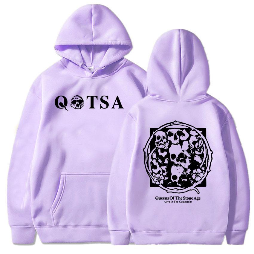 Mikiny Alive In The Catacombs QUEENS OF THE STONE AGE QOTSA Kapela Mikina s dlouhým rukávem Pánské mikiny s kapucí Grunge Pánská mikina