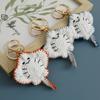Creative Knitted Manta Ray Keychain Marine Crochet Pendants Cute Handmade Key Ring  Bag Decor