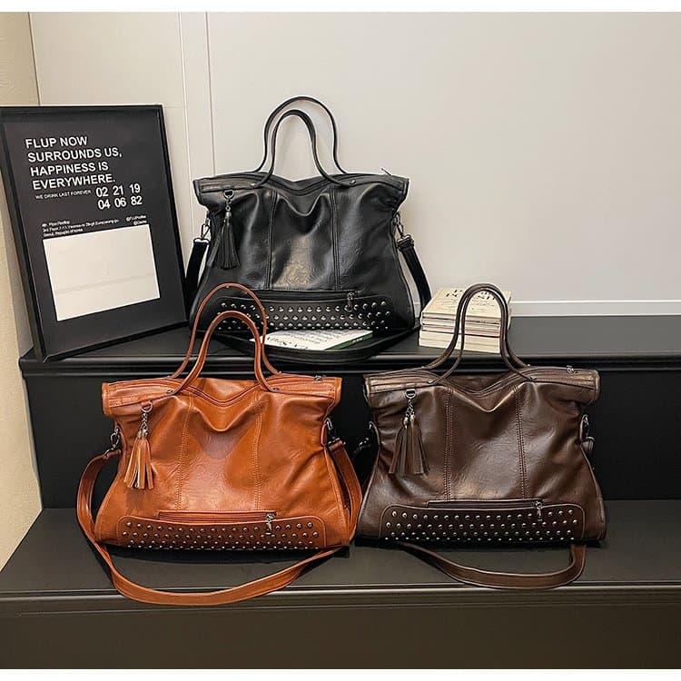 Women's large capacity tote shoulder crossbody bag