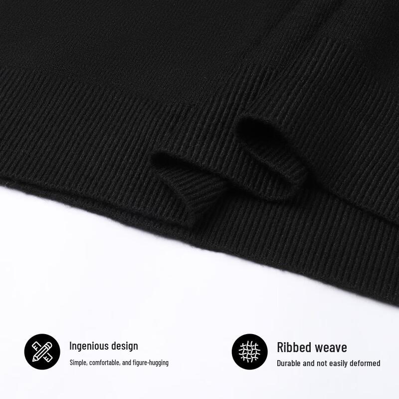 Snowflying Men's Merino Wool Blend Half-Zip Pullover Sweater