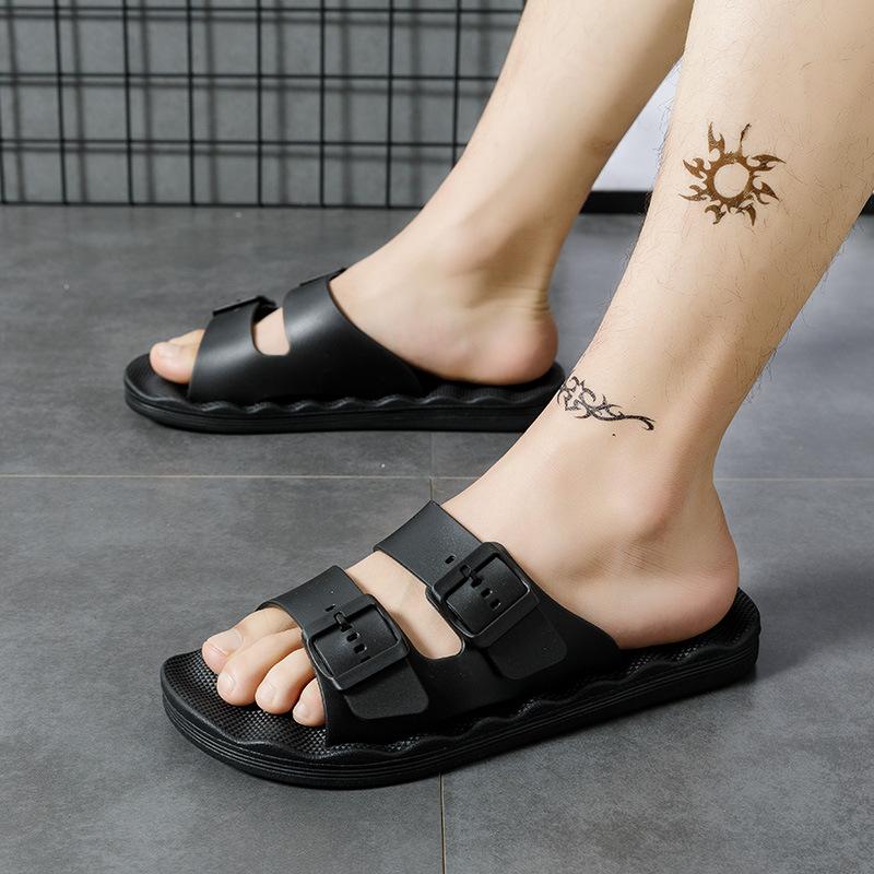 Extra Large Size 49 Slippers Men's Summer Outer Wear Trendy Men's Thick Bottom Non-slip Outdoor Internet Celebrities Step On Shit Cool Slippers Men