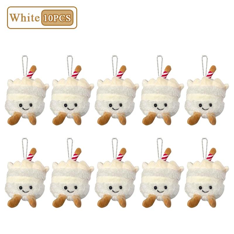 1-10 Piezas Llavero de Pastel de Peluche Lindo Regalo de Cumpleaños Realista Muñeco de Peluche Suave Decoración para Niñas Niños Recuerdos de Fiesta Decoración para el Hogar del Coche