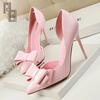 Women's Pointed Tip Bow High Heels Fashion Hollowed Out Single Shoes for Women Trend Sweet Stiletto Heels Women's Shoes Tacones