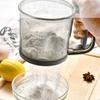 Flour Sifter Hand Press Semi Automatic Plastic Flour Sieve Cup Kitchen Gadget Handheld Flour Filter Professional Flour Sifters