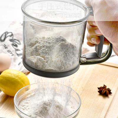 Mehl Sieb Handpresse Halbautomatisch Kunststoff Mehl Sieb Tasse Küchenhelfer Handheld Mehl Filter Professionelle Mehl Siebe