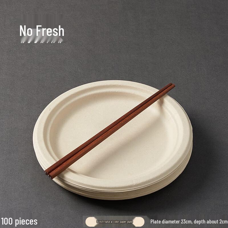 Nuoxian Food-Grade Biodegradable Disposable Paper Plates 9 Inch