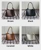 2024 Herbst/Winter Damen Handtasche aus echtem Leder, gewebt: Große Fallschirm-Umhänge- & Crossbody-Tasche