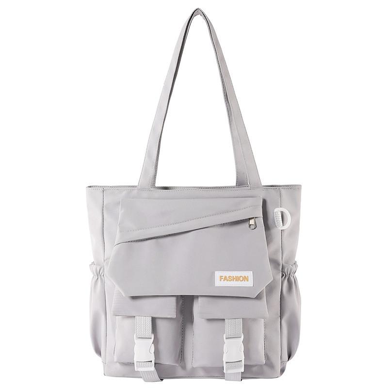 

Streetwear Capacity Large Crossbody Bag With Multiple Pockets For School Outings серый