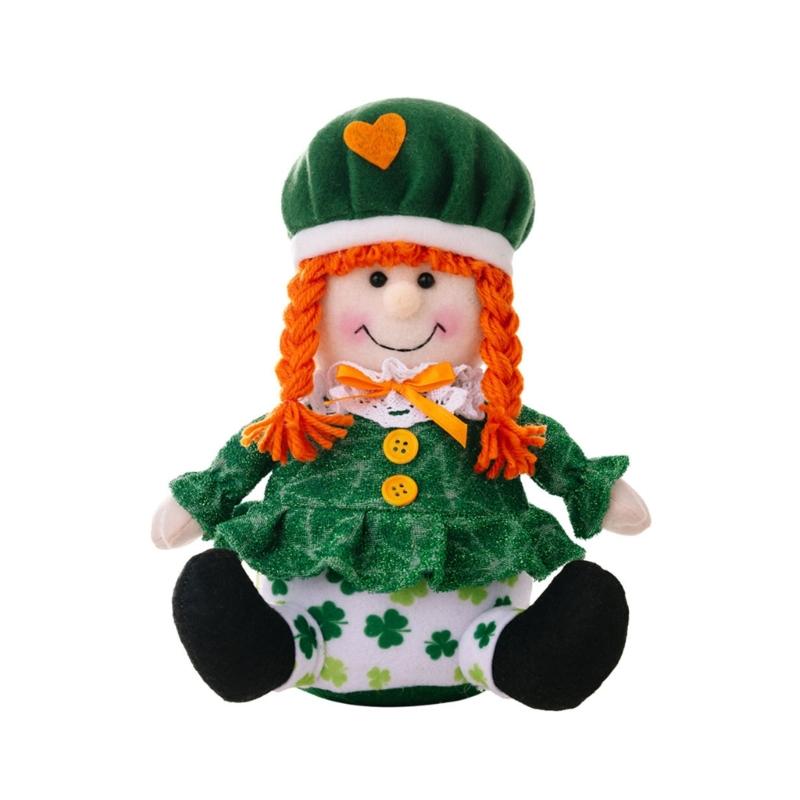 

Фестиваль Ирландский Фестиваль Куклы Украшения День Святого Патрика Гномы Лист Удачи Декоры для Празднования Тонкое Мастерство 1