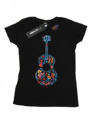 Womens/Ladies Coco Guitar Pattern Cotton T-Shirt