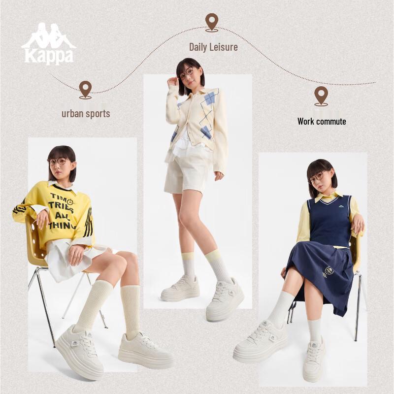 Kappa Women's Classic White Platform Sneakers