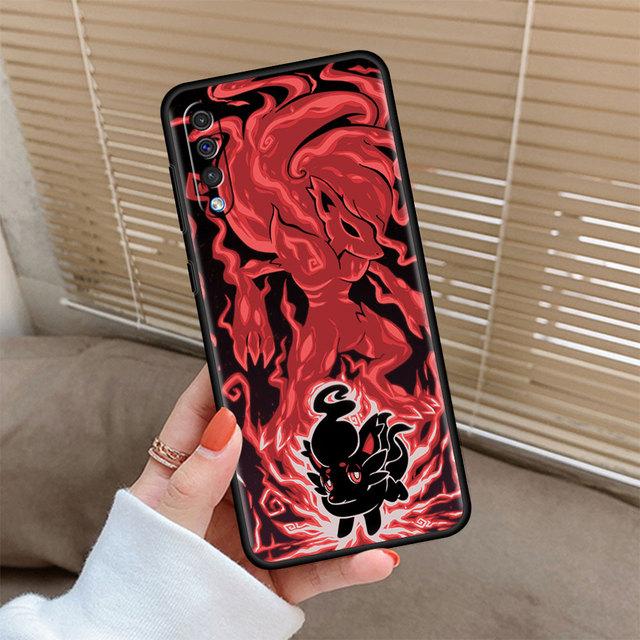 Silicone Case For Samsung Galaxy A50 A70 A12 A30 A02s A03 A10 A22 A23 A40 Phone Funda Black Soft Cover Pokemon Eevee Elf