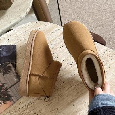 Cizme noi de iarnă pentru femei Ultra Mini Boot Designer Australian Platformă pentru piele Cizme calde din blană la gleznă Cizme de lux